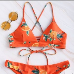 orange bikini set